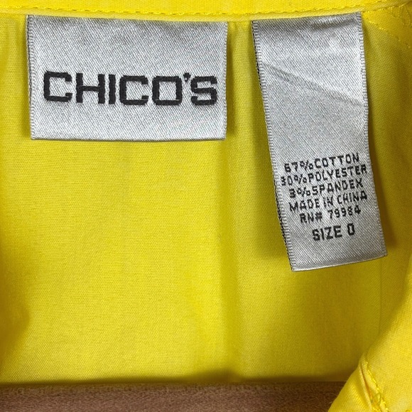 Chicos Women Lot of 2 Button Up Shirts Sz Small 4/6; 1 No-Iron + 1 Modal Office - Picture 4 of 9
